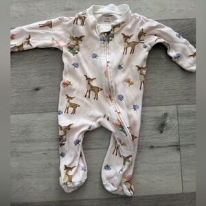 Burt’s Bees Deer Pajamas - 0-3 months